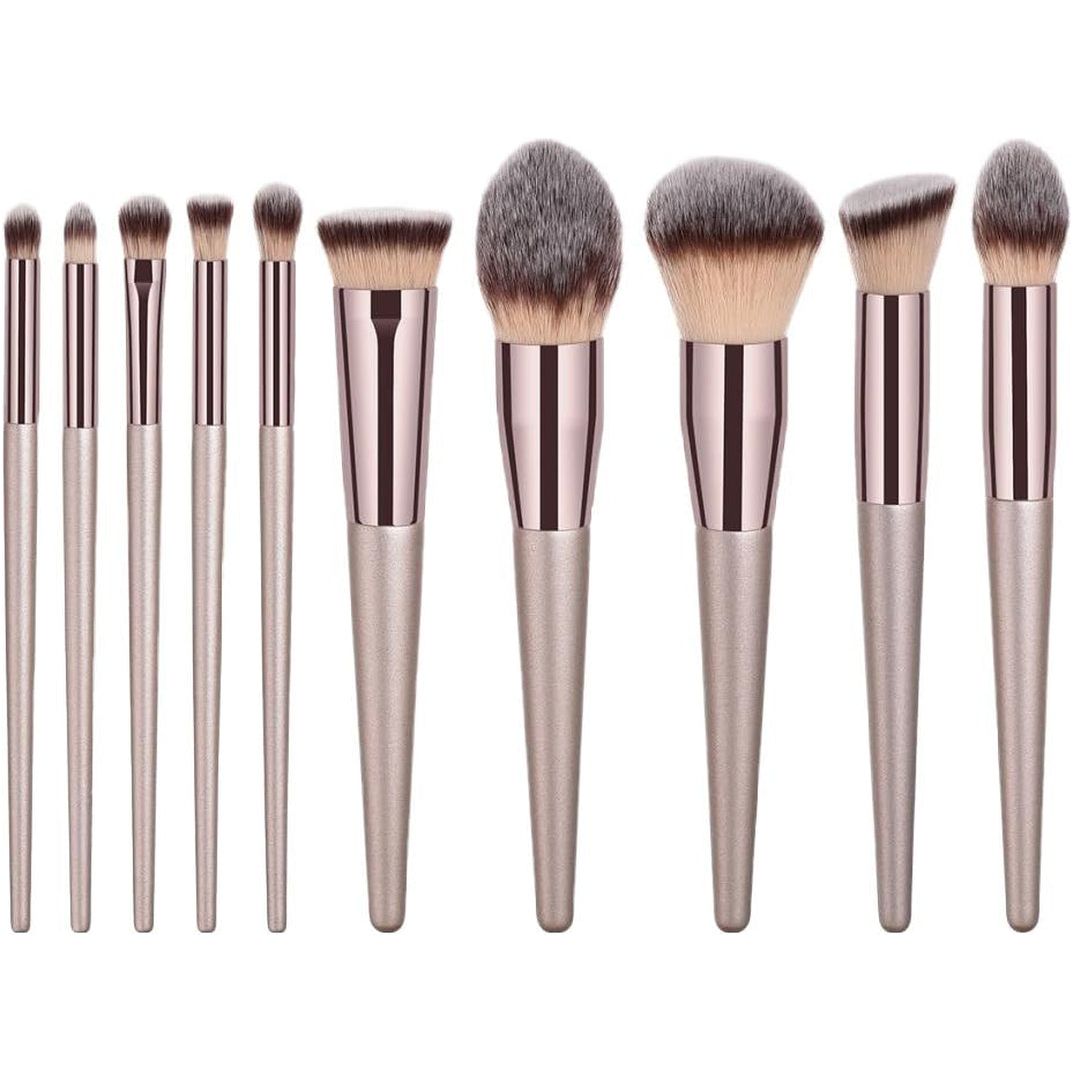Luxury 10 Piece Gold Makeup Brush Kit