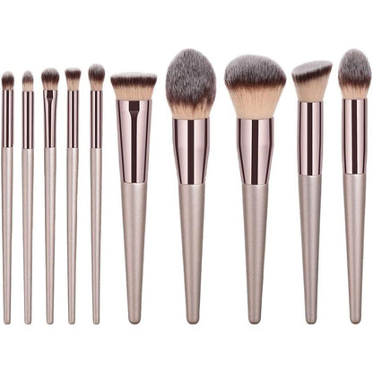 Luxury 10 Piece Gold Makeup Brush Kit