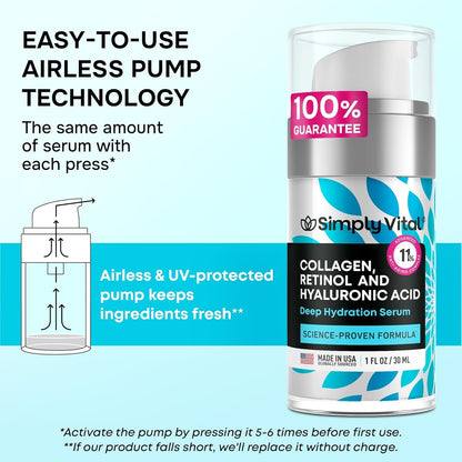 Nourishing Collagen, Retinol & Hyaluronic Face Serum 30ml