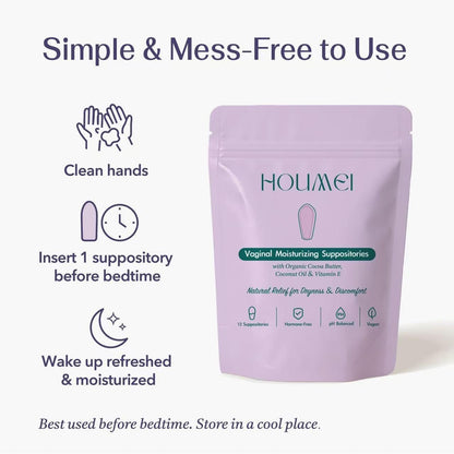 Natural Vaginal Moisturizing Suppositories with Vitamin E