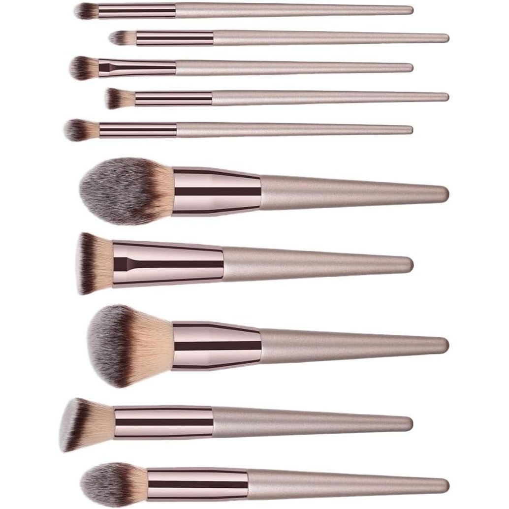 Luxury 10 Piece Gold Makeup Brush Kit