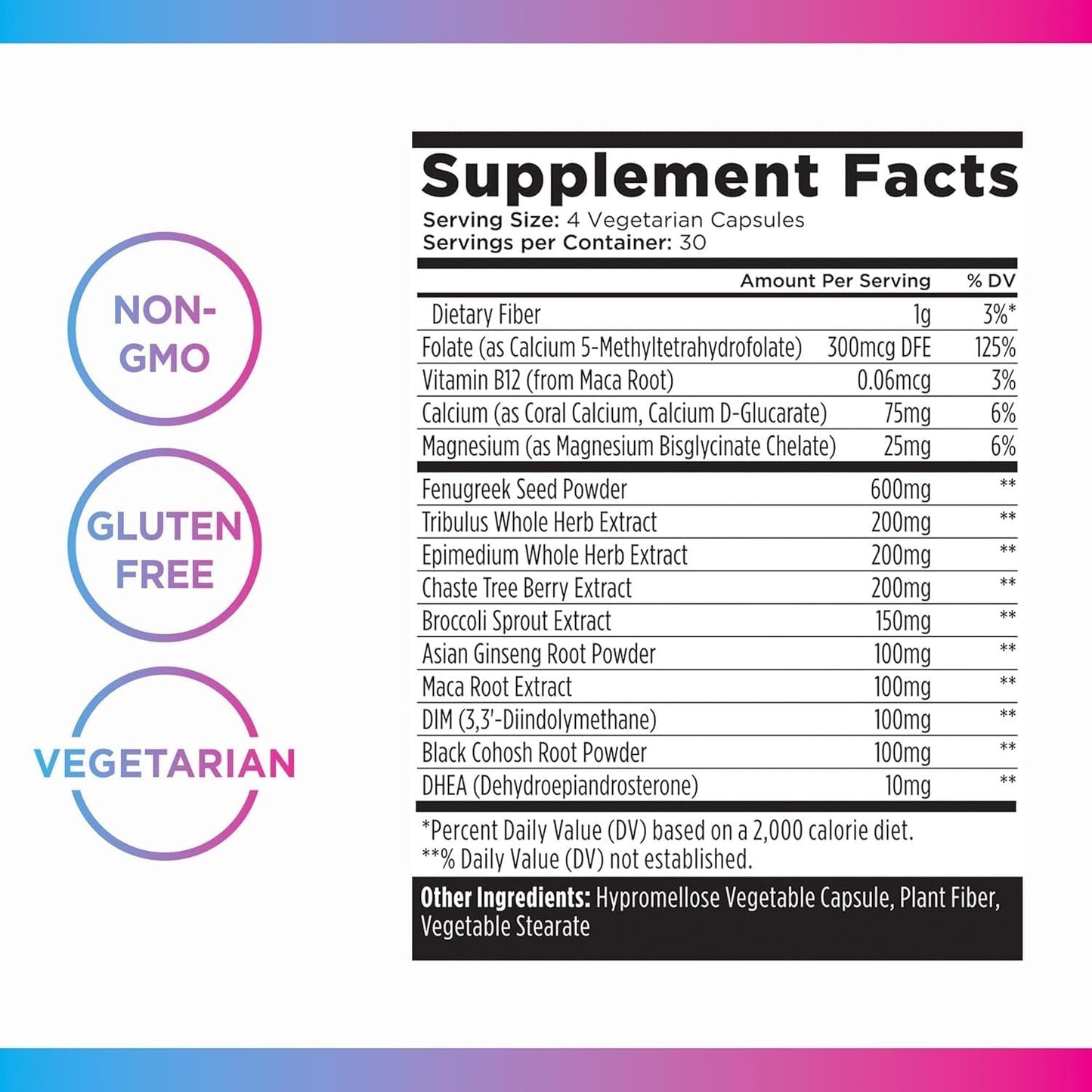 Natural Women's Hormone Balance Supplement - 120 Capsules