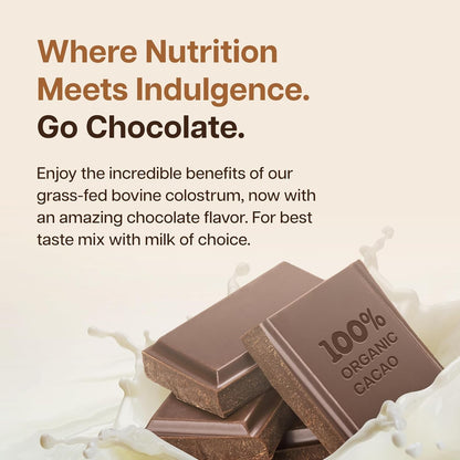 Natural Grass Fed Colostrum Powder with Probiotics Chocolate