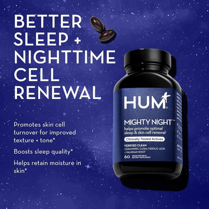 Natural Nighttime Sleep Aid Softgels for Skin Renewal