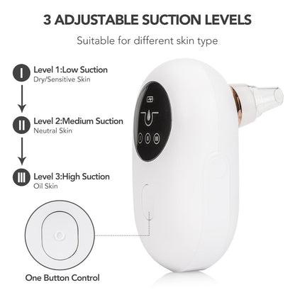Pore Cleansing Vacuum & Exfoliating Skin Refresher Device