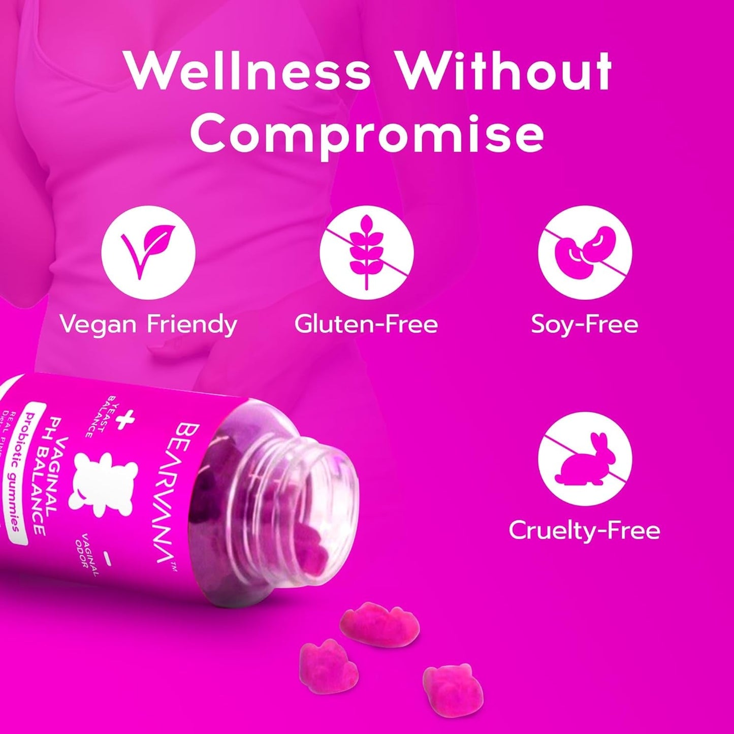 Natural Probiotic Gummies for Women's Health, 60 Count