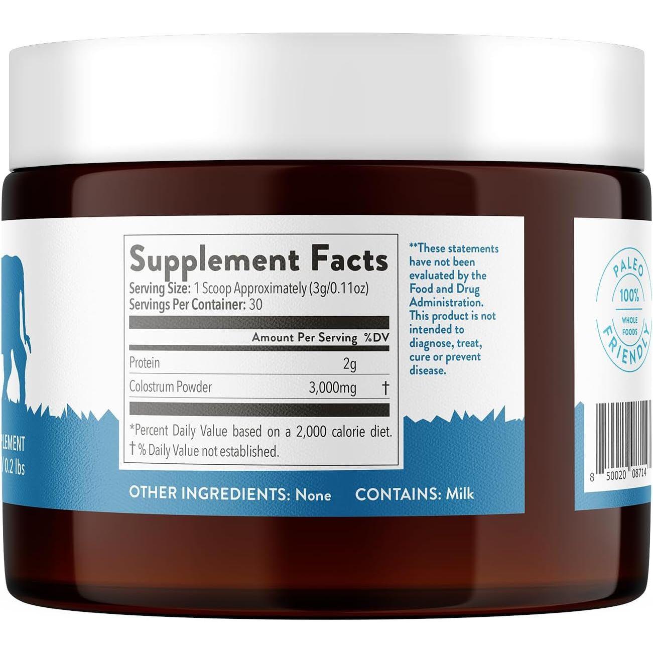 Premium Grass Fed Colostrum Supplement Powder