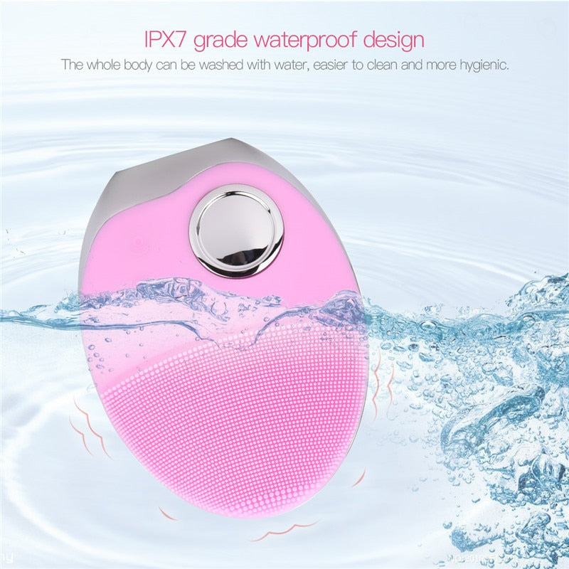 Advanced LED Facial Brush - Waterproof Silicone Face Cleanser