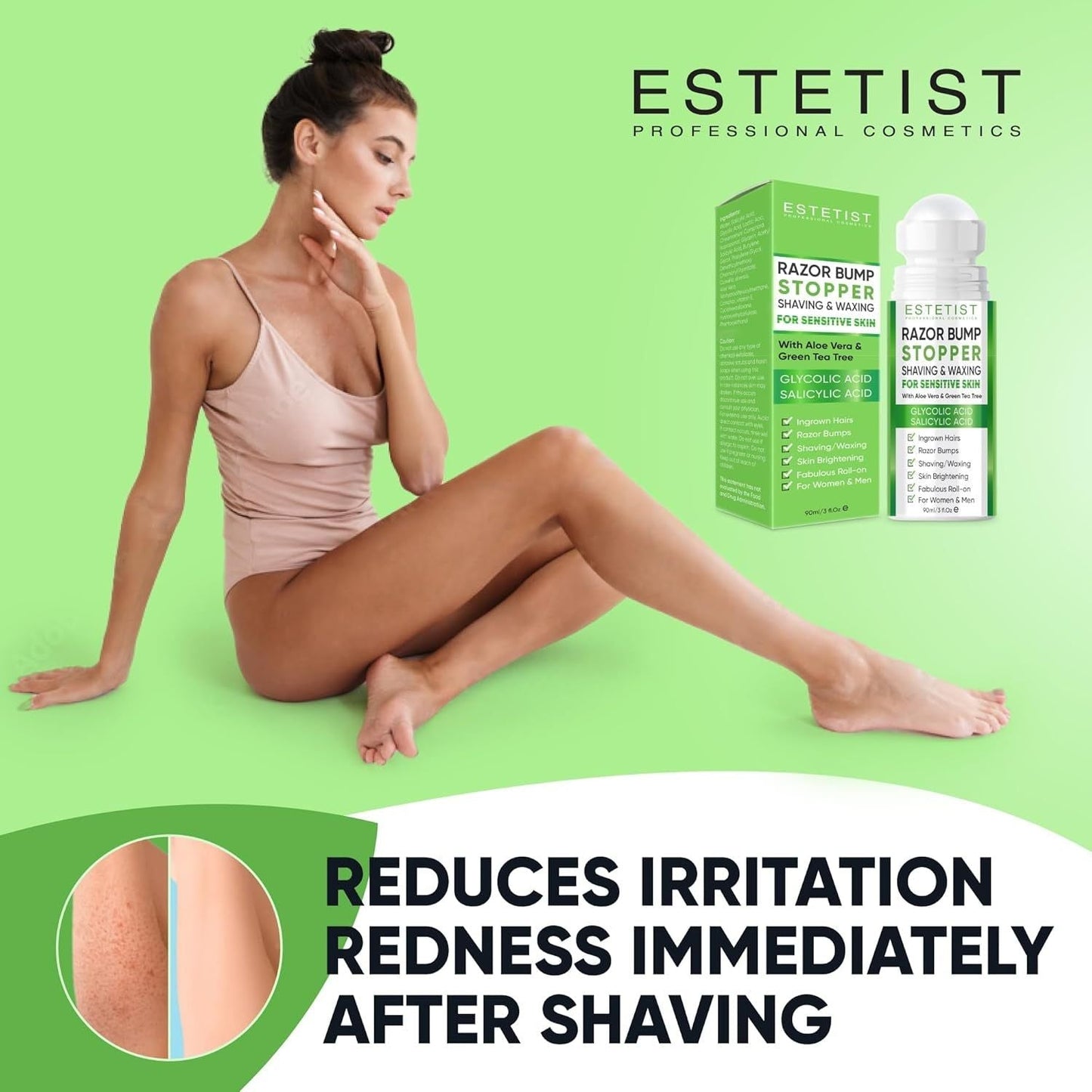 Soothing Razor Bump Cream for Sensitive Skin