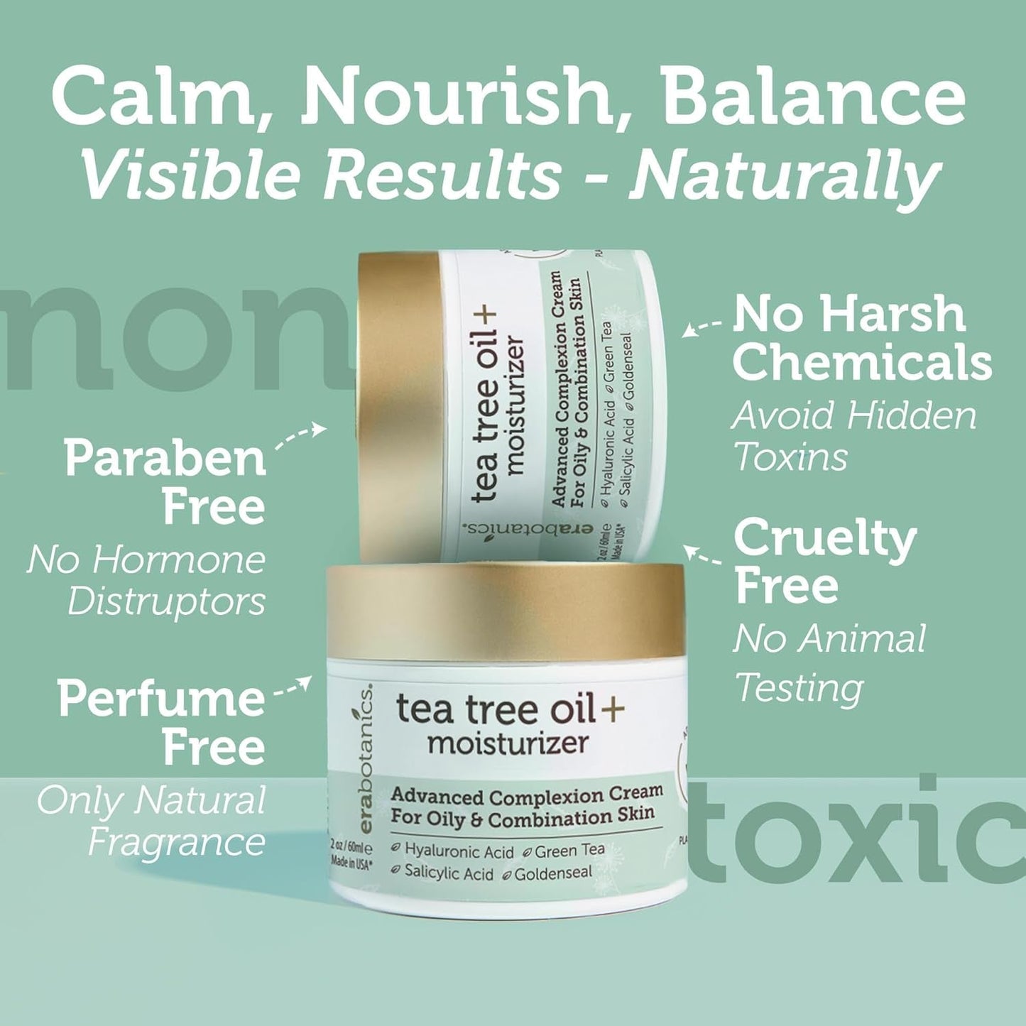 Natural Tea Tree Oil Face Cream - Acne Control Moisturizer