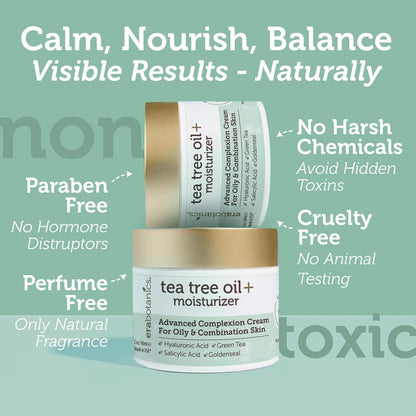 Natural Tea Tree Oil Face Cream - Acne Control Moisturizer