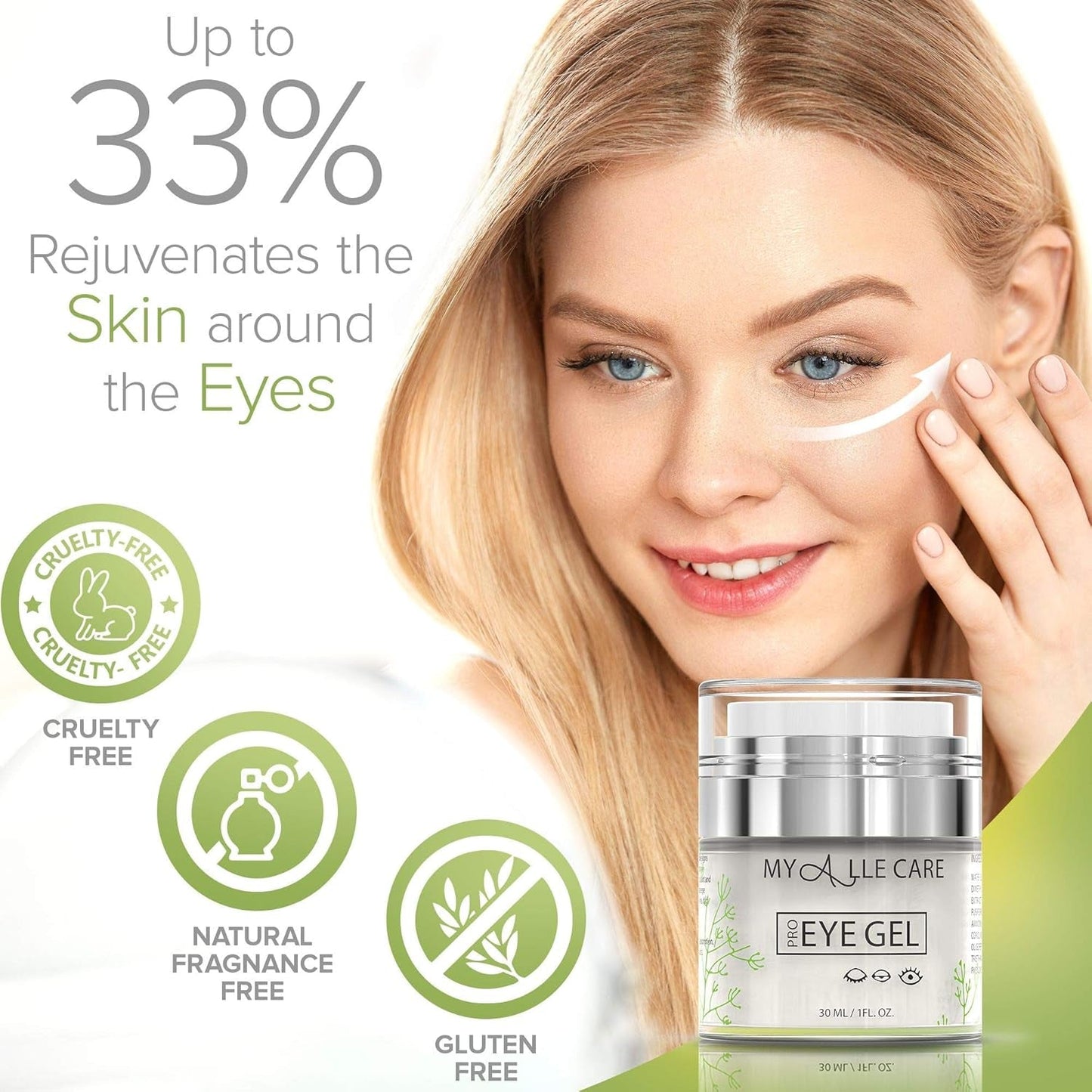 Anti Aging Eye Gel - 30ml | Reduces Puffiness & Dark Circles