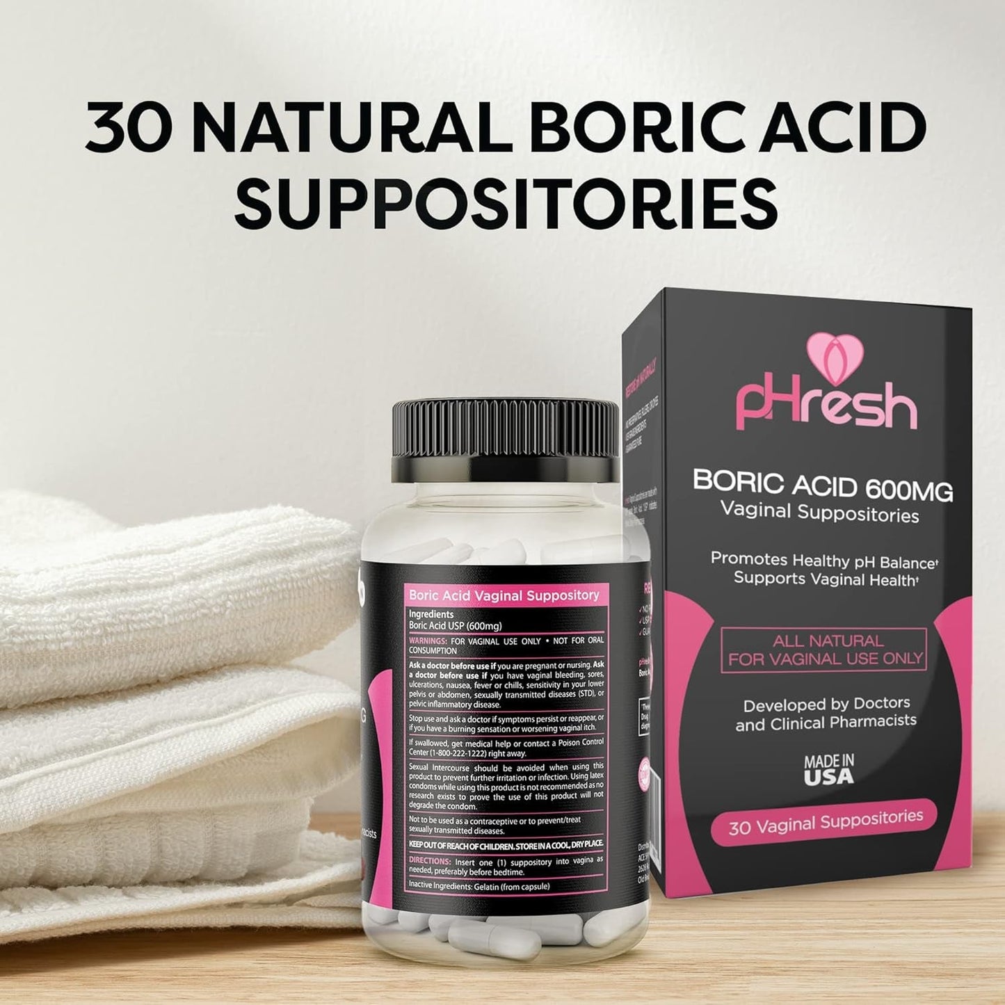 Natural Vaginal Suppositories for pH Balance and Odor Relief