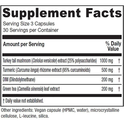 Natural Immune Booster Supplement with Turmeric & Mushrooms