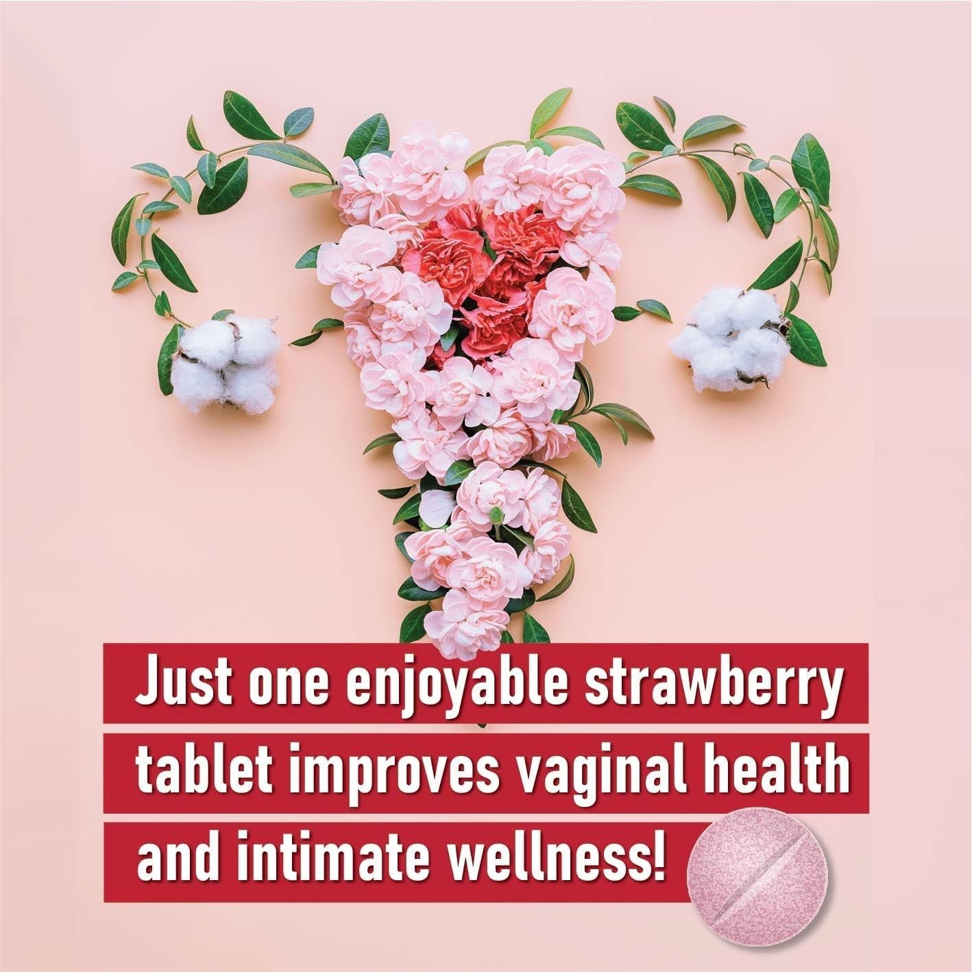 Natural Feminine Health Supplements - 30 Chewable Tablets