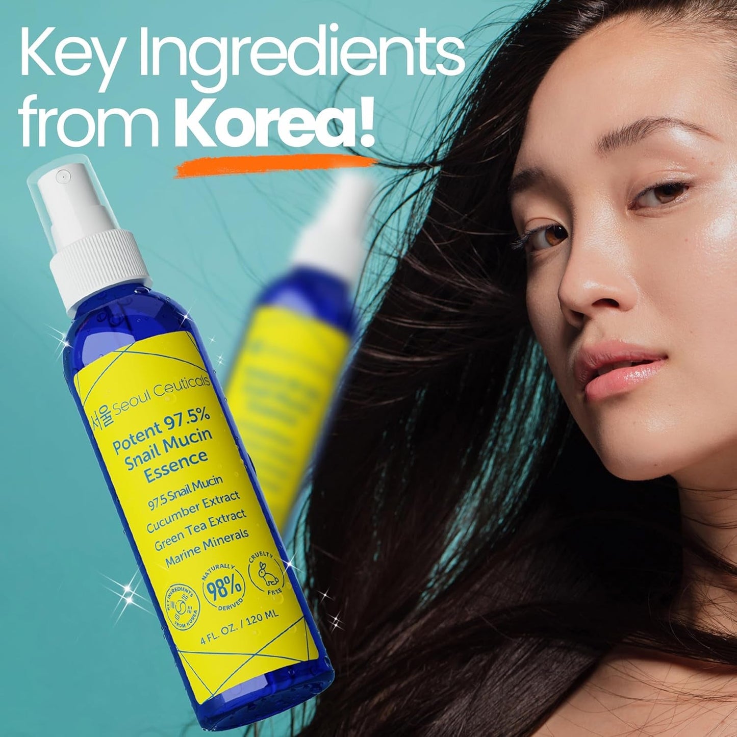 Natural 97.5% Snail Mucin Hydrating Face Serum