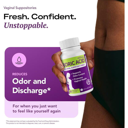 Natural Vaginal Suppositories for pH Balance and Odor Relief