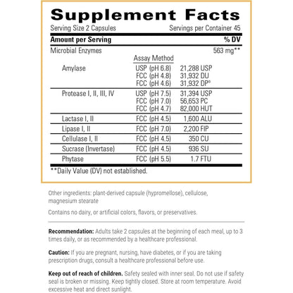 Natural Plant-Based Digestive Enzyme Supplements