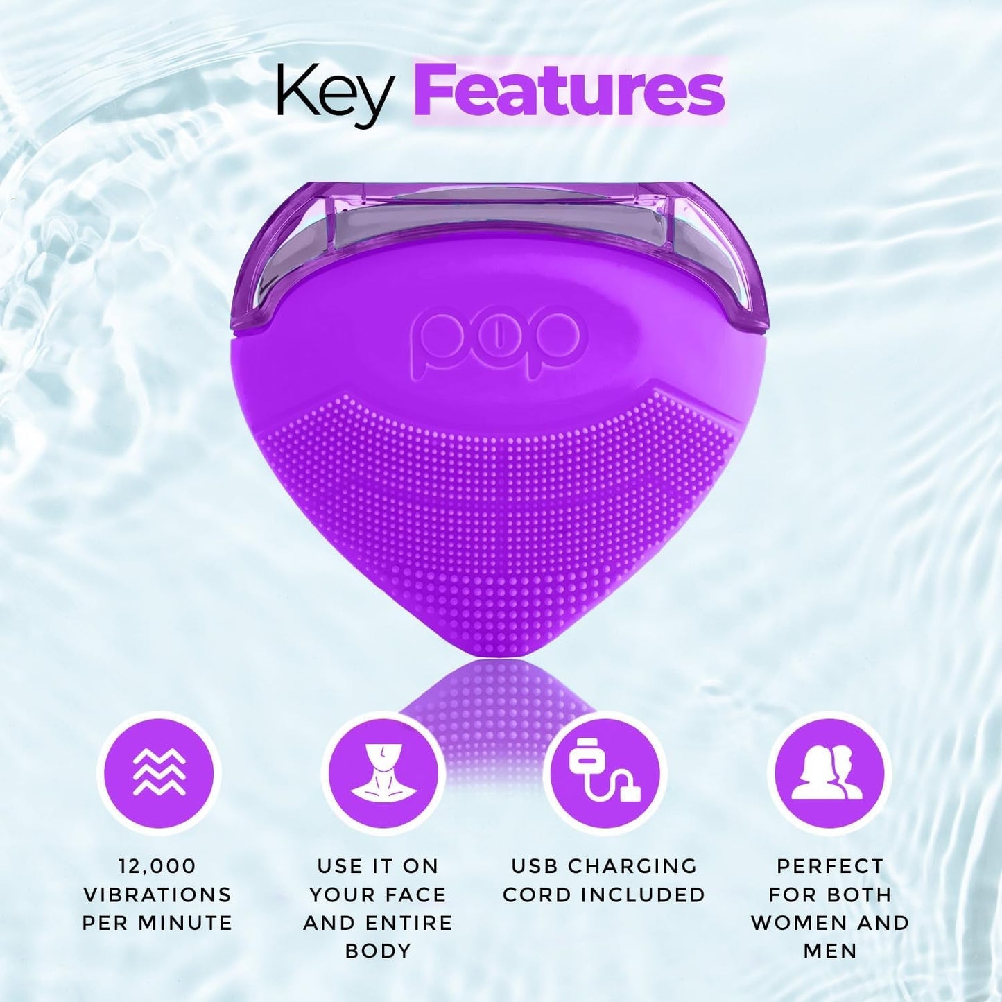 Portable Rechargeable Facial Cleansing Brush Set