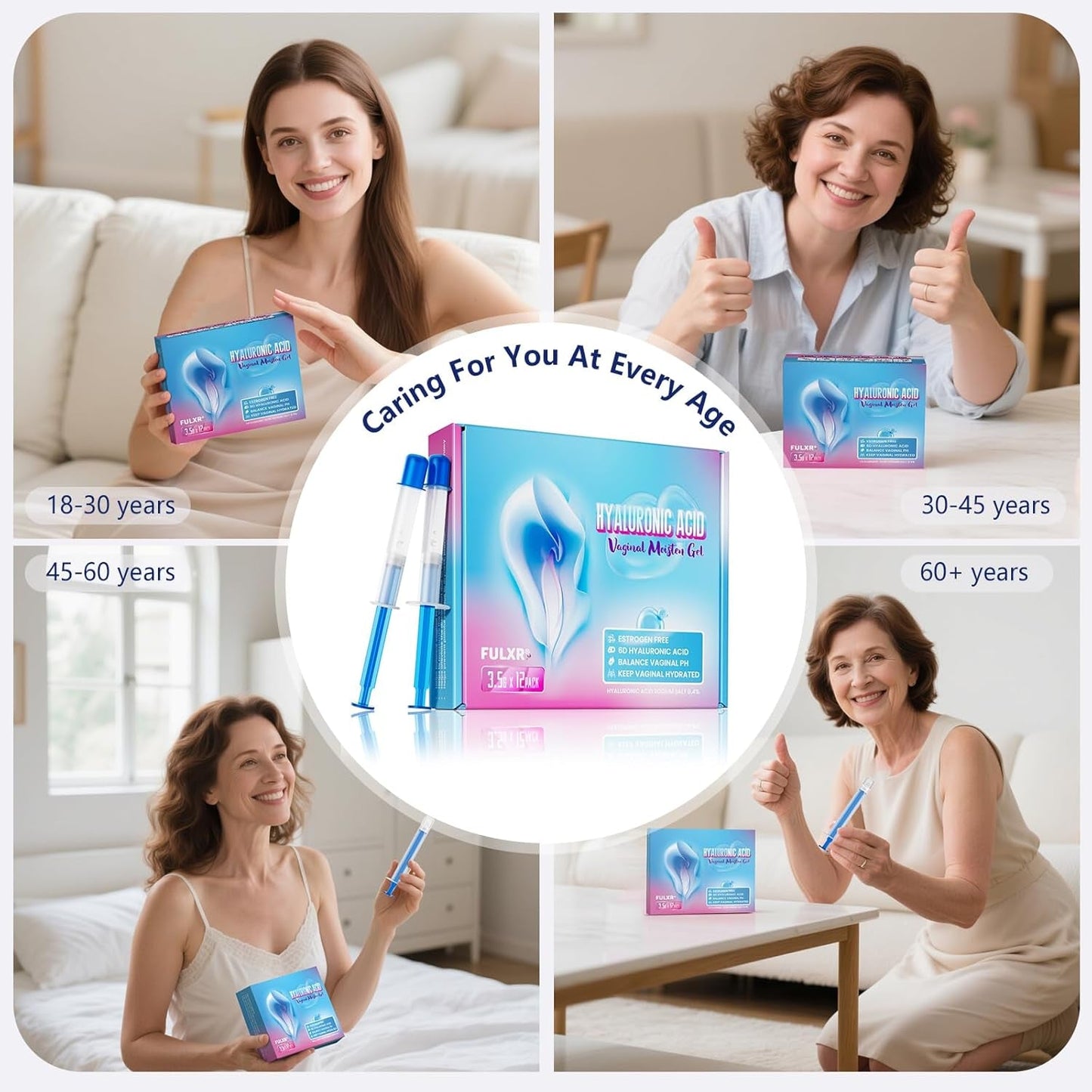 Natural Hyaluronic Acid Vaginal Moisturizing Gel 12 Pack