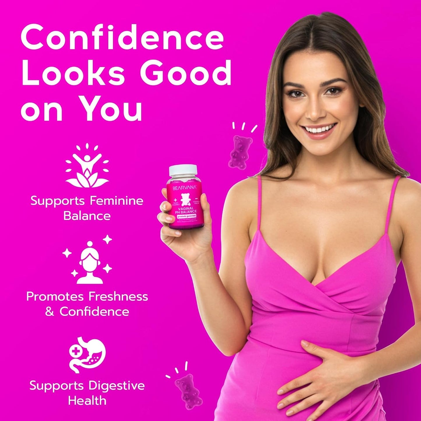 Natural Probiotic Gummies for Women's Health, 60 Count