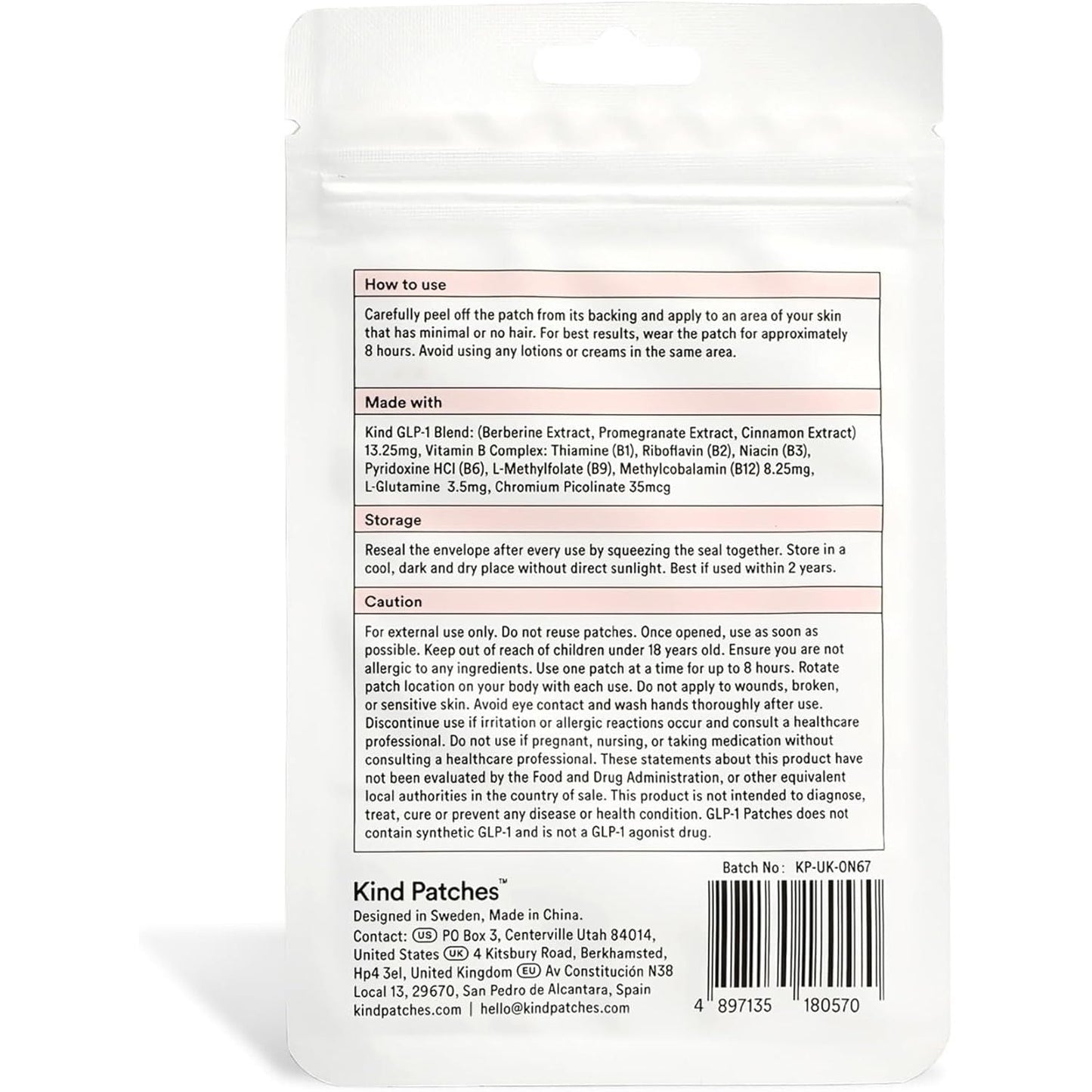 Natural Weight Loss Patches 3 Pack