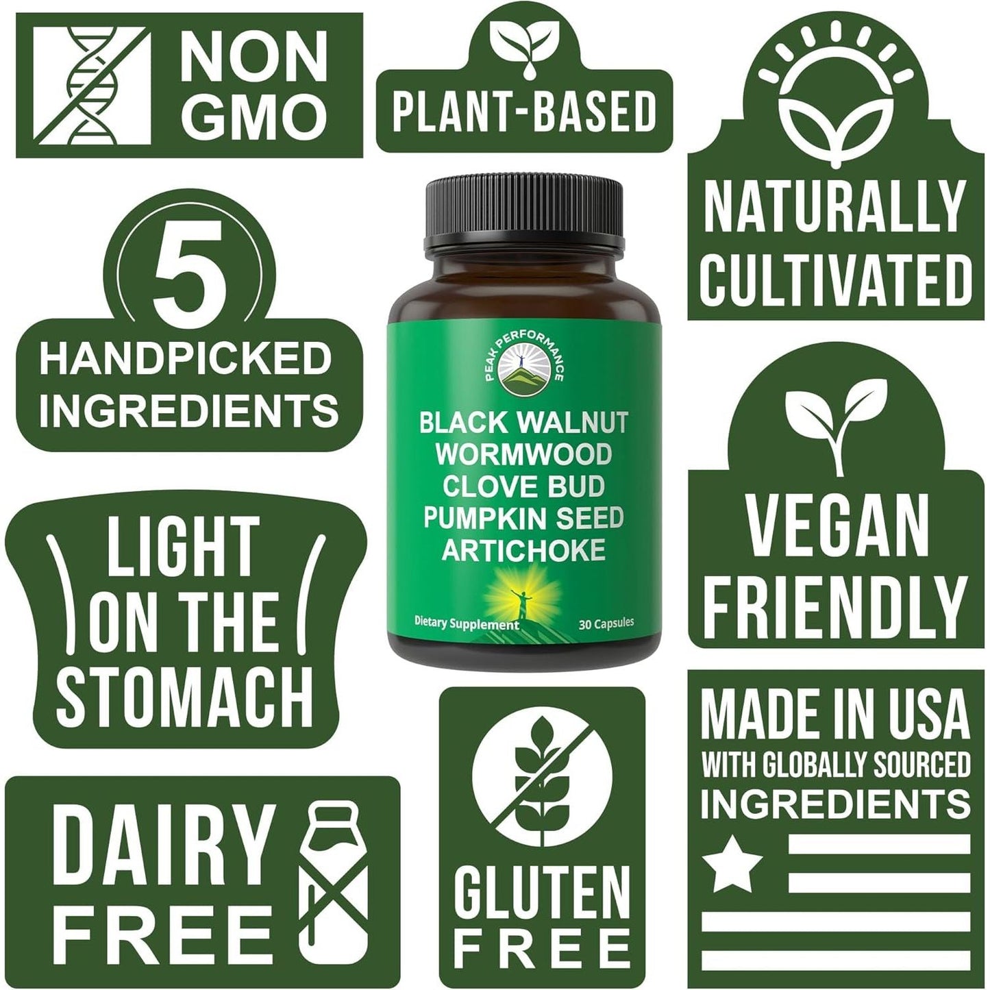 Natural Herbal Cleanse Detox Supplement - 30 Capsules