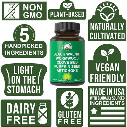 Natural Herbal Cleanse Detox Supplement - 30 Capsules