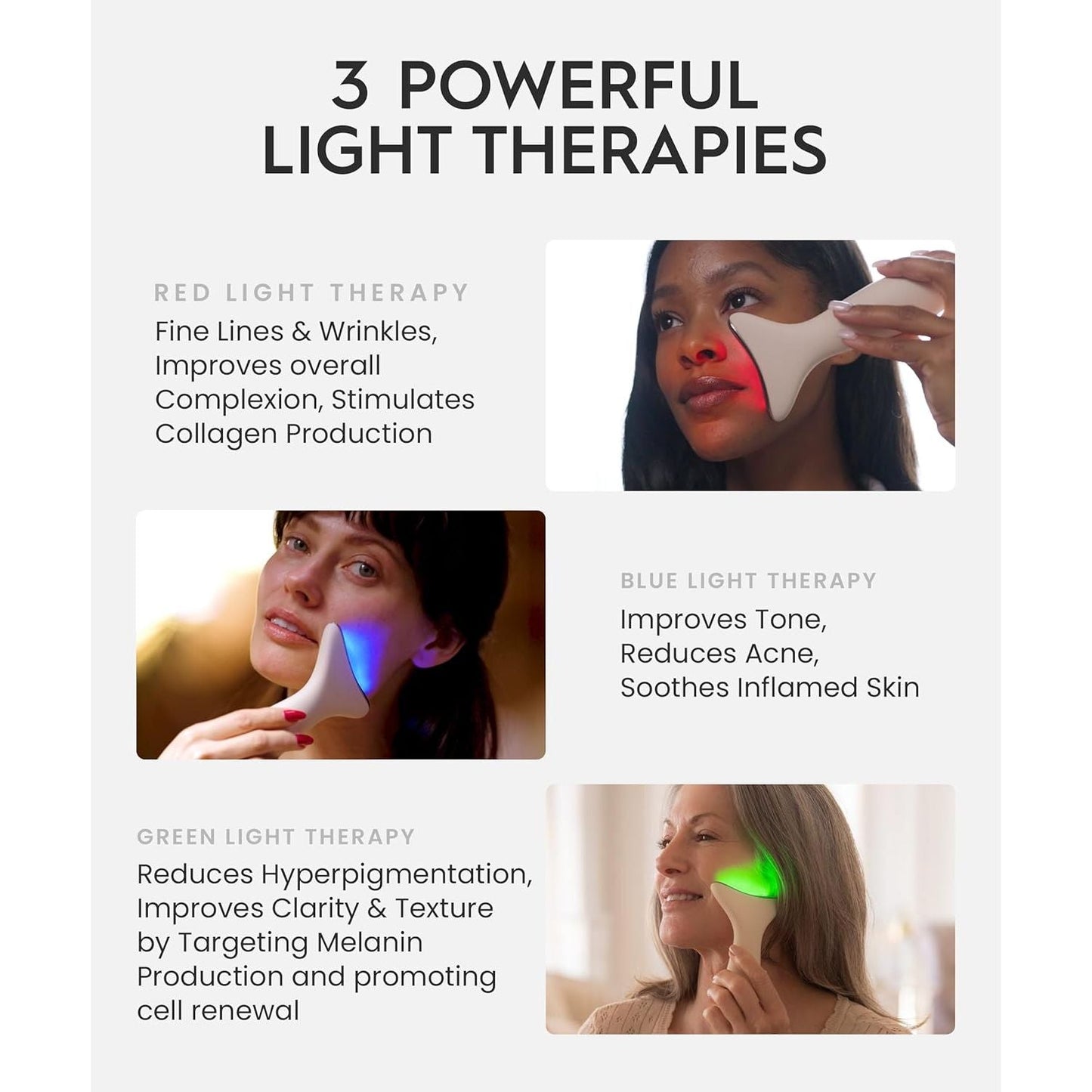 Advanced 3 in 1 Facial Massager for Firming and Glow