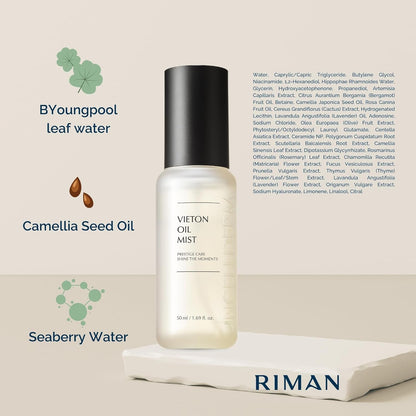 Natural Hydrating Facial Oil Spray 50ml
