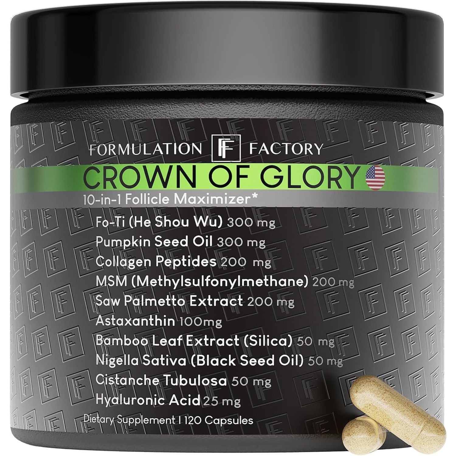 Natural Hair Growth Vitamin Supplements - 120 Capsules - Mycosmeticslondon