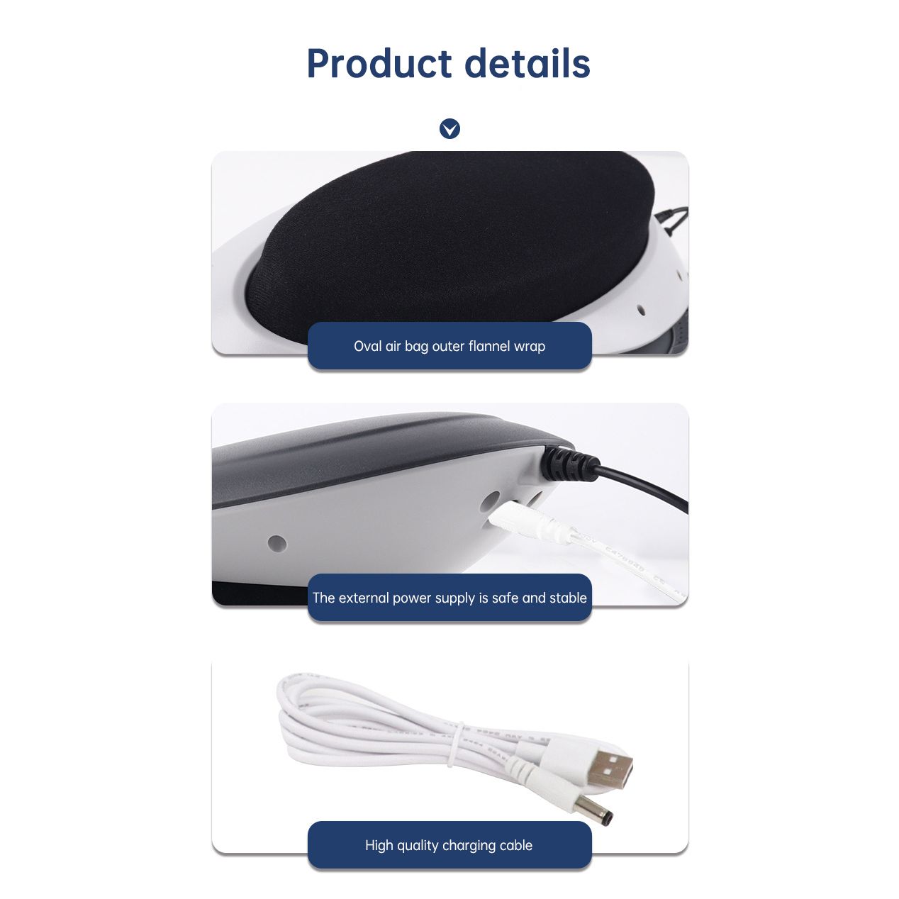Heated Back Support Belt with Air Massage Therapy