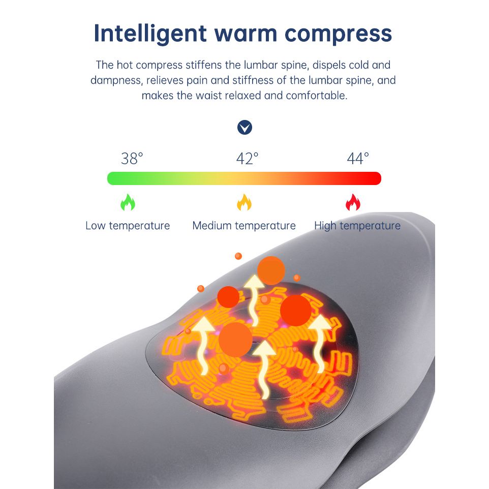 Heated Back Support Belt with Air Massage Therapy