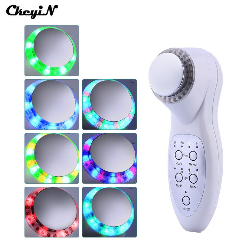 Compact 7 Color LED Face Spa Device - Deep Cleansing Skin Rejuvenator