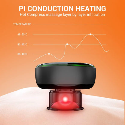 Automatic Cupping Massage Kit with Red Light for Pain Relief