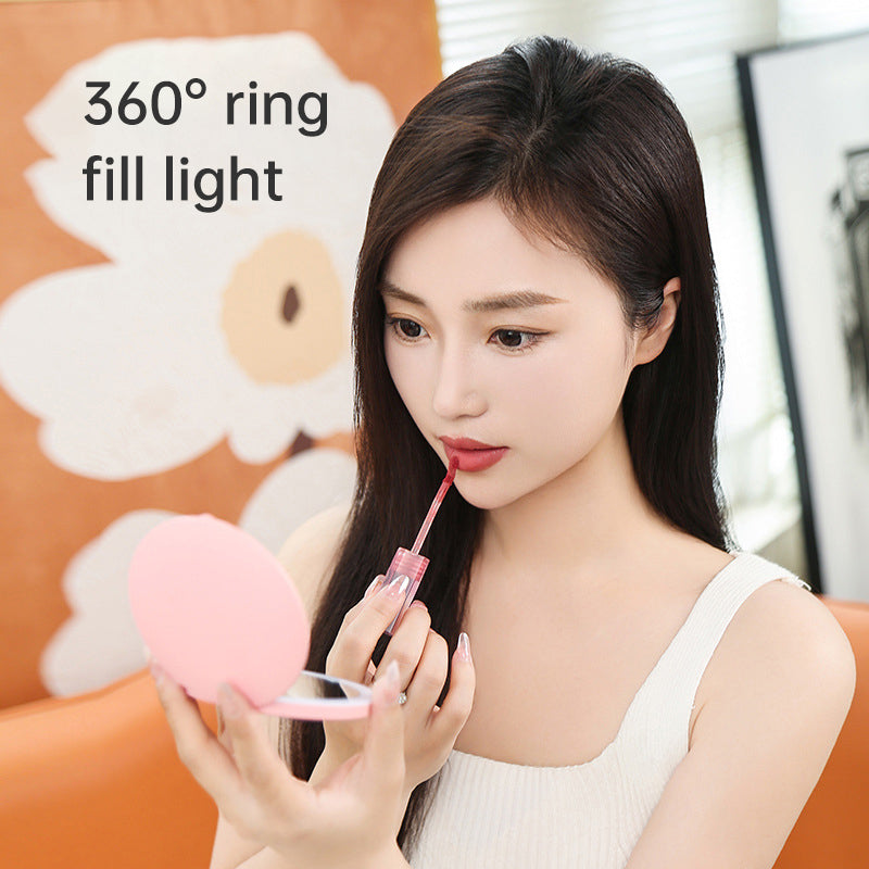 Compact Rechargeable LED Travel Makeup Mirror