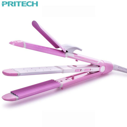 Pro Hair Straightening Curling Iron for Salon Style Results