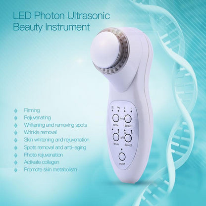 Compact 7 Color LED Face Spa Device - Deep Cleansing Skin Rejuvenator