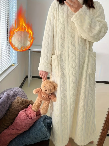 Ultra Soft Long Fleece Winter Nightgown