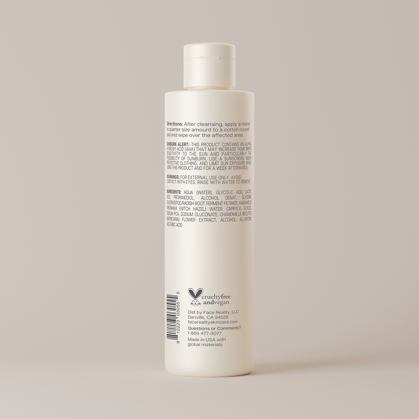 Gentle Exfoliating Face Toner for Smooth Skin