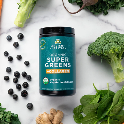 Natural Greens Supplement with Collagen for Skin
