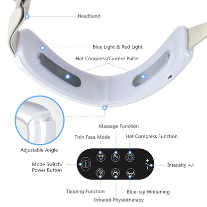 Slimming Face Lift Belt Red Blue LED Skin Tightener