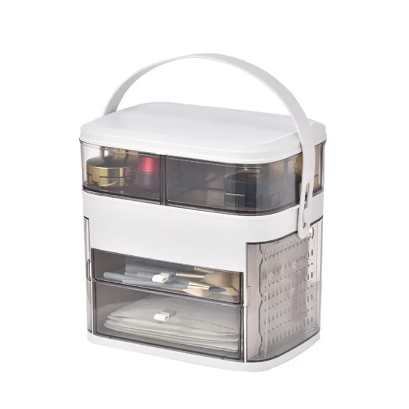 Compact LED Beauty Mirror Storage Case