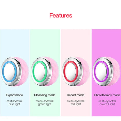 Rechargeable LED Face Massager Brush for Deep Clean Skin