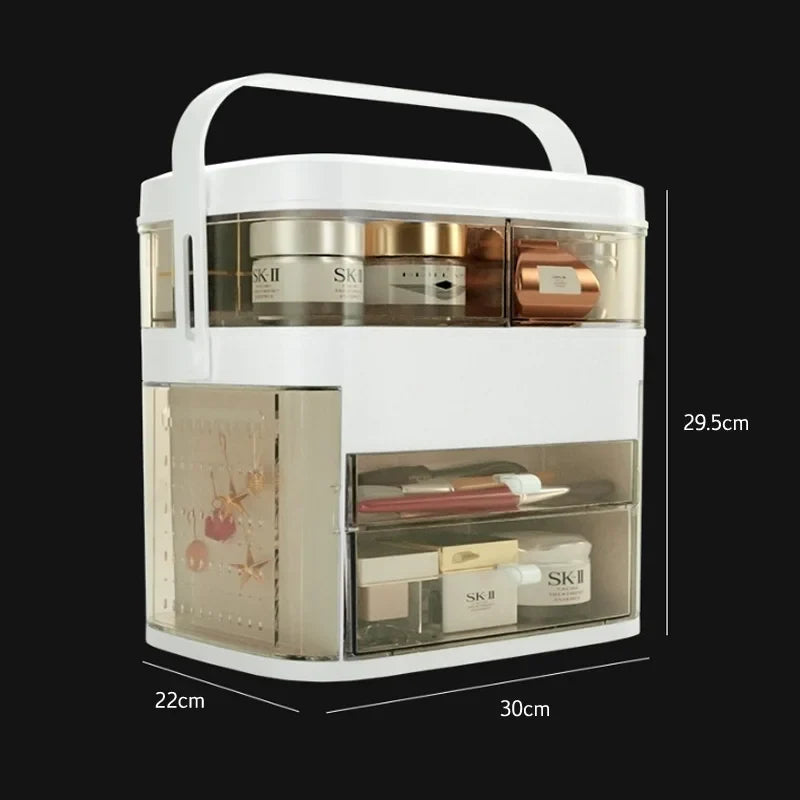 Compact LED Beauty Mirror Storage Case