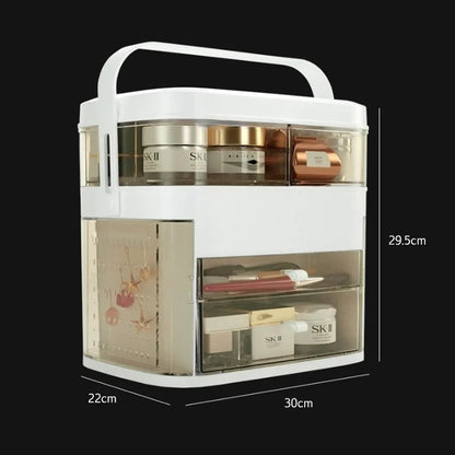 Compact LED Beauty Mirror Storage Case