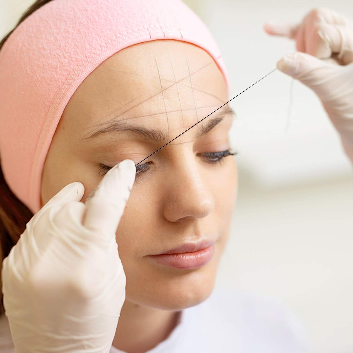 Mapping Brows With String Pre-Inked Brow Mapping String for Microblading Eyebrow Marker ...