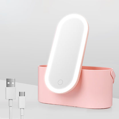 Travel Portable Makeup Organizer Box With LED