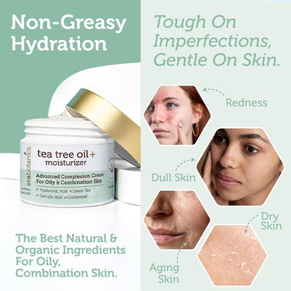 Natural Tea Tree Oil Face Cream - Acne Control Moisturizer