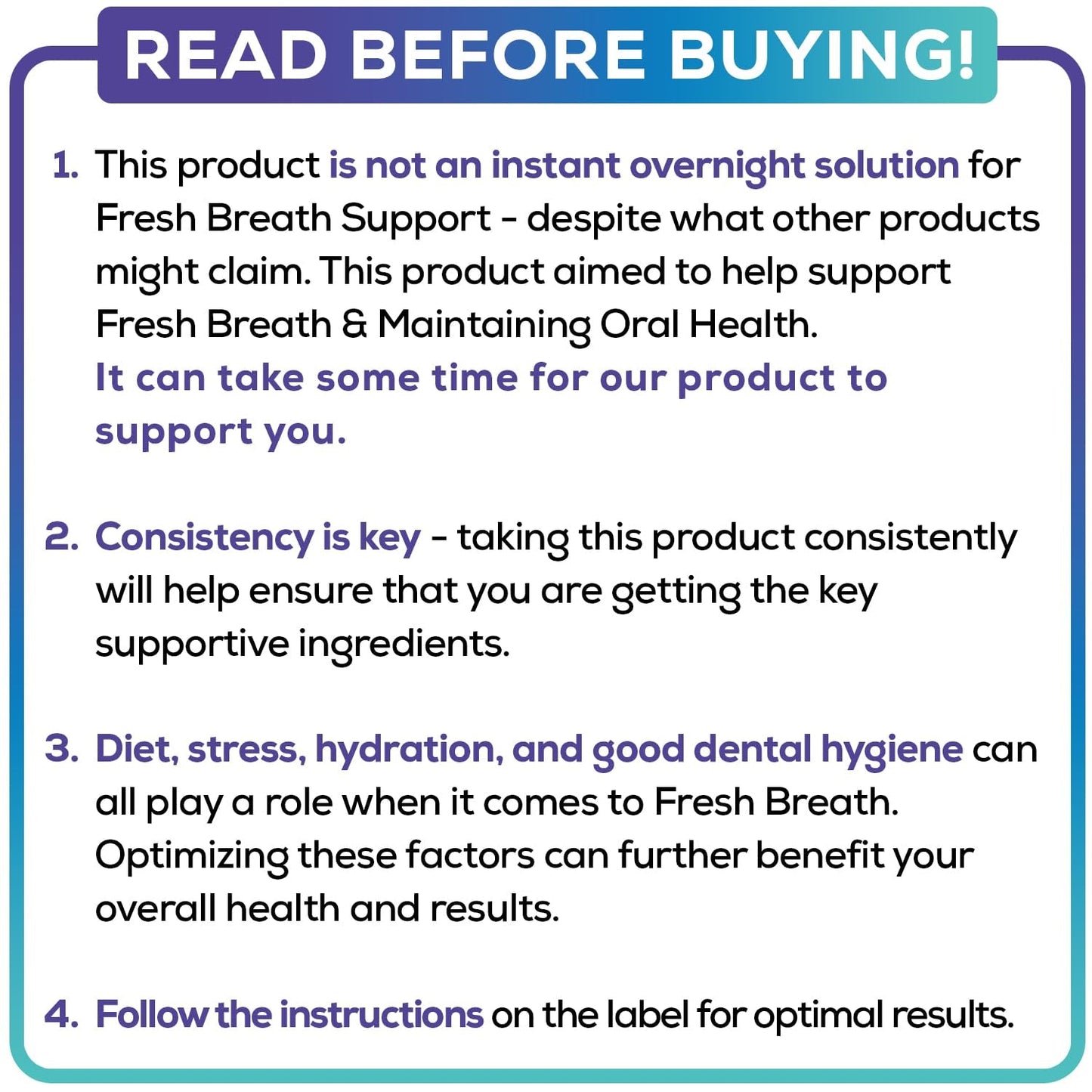 Natural Oral Health Probiotic 60 Tablets - Gum Support